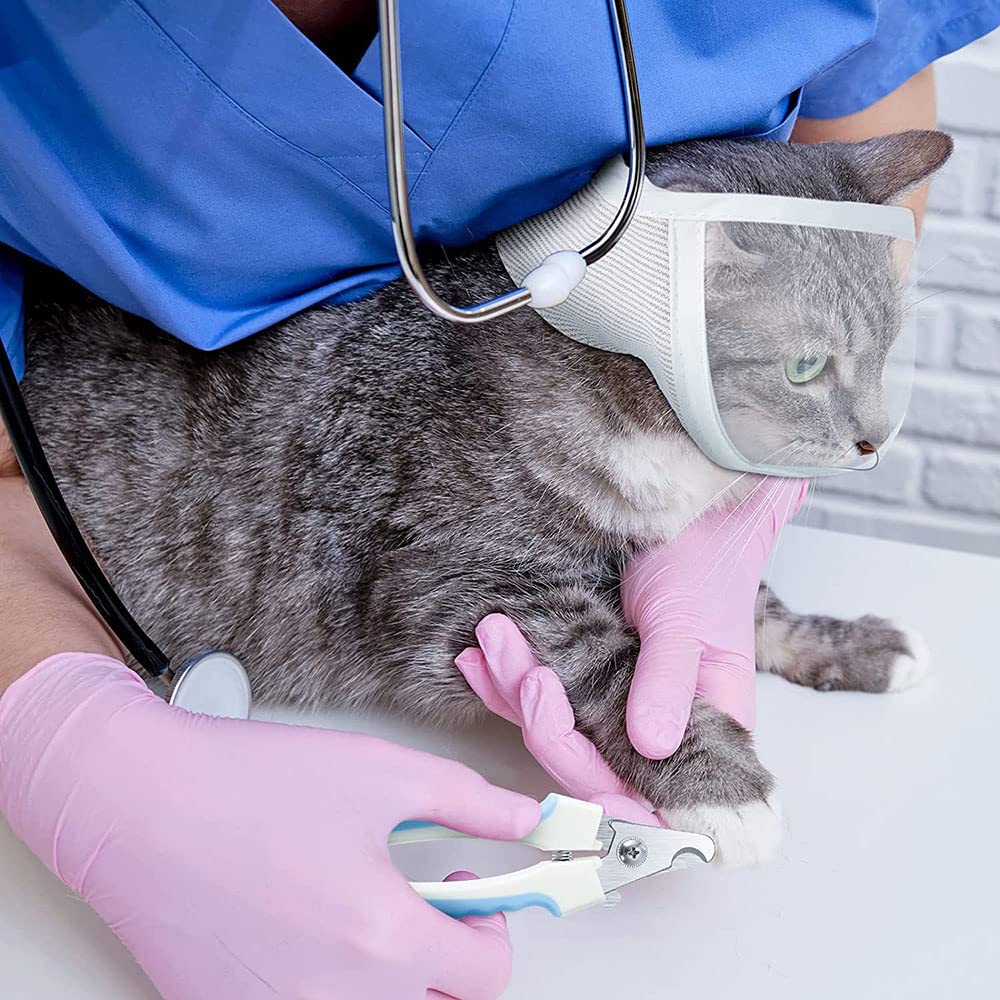 Amazon | 猫用口輪 猫マスク メッシュ口輪 キャット シンプル 透明